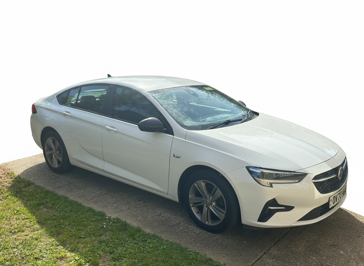 White Vauxhall Insignia saloon